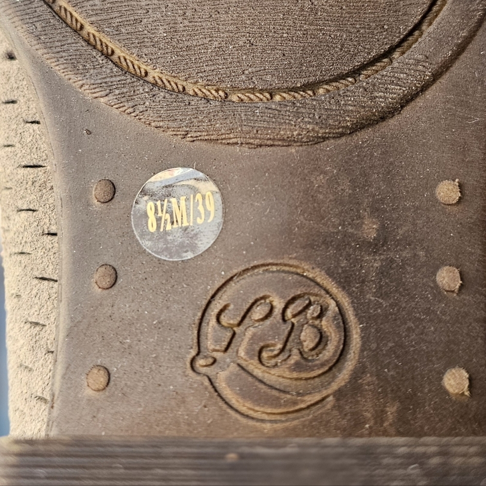 Lucky Brand 8.5 Tan Beige Suede Booties Ankle Boots - Picture 9 of 9